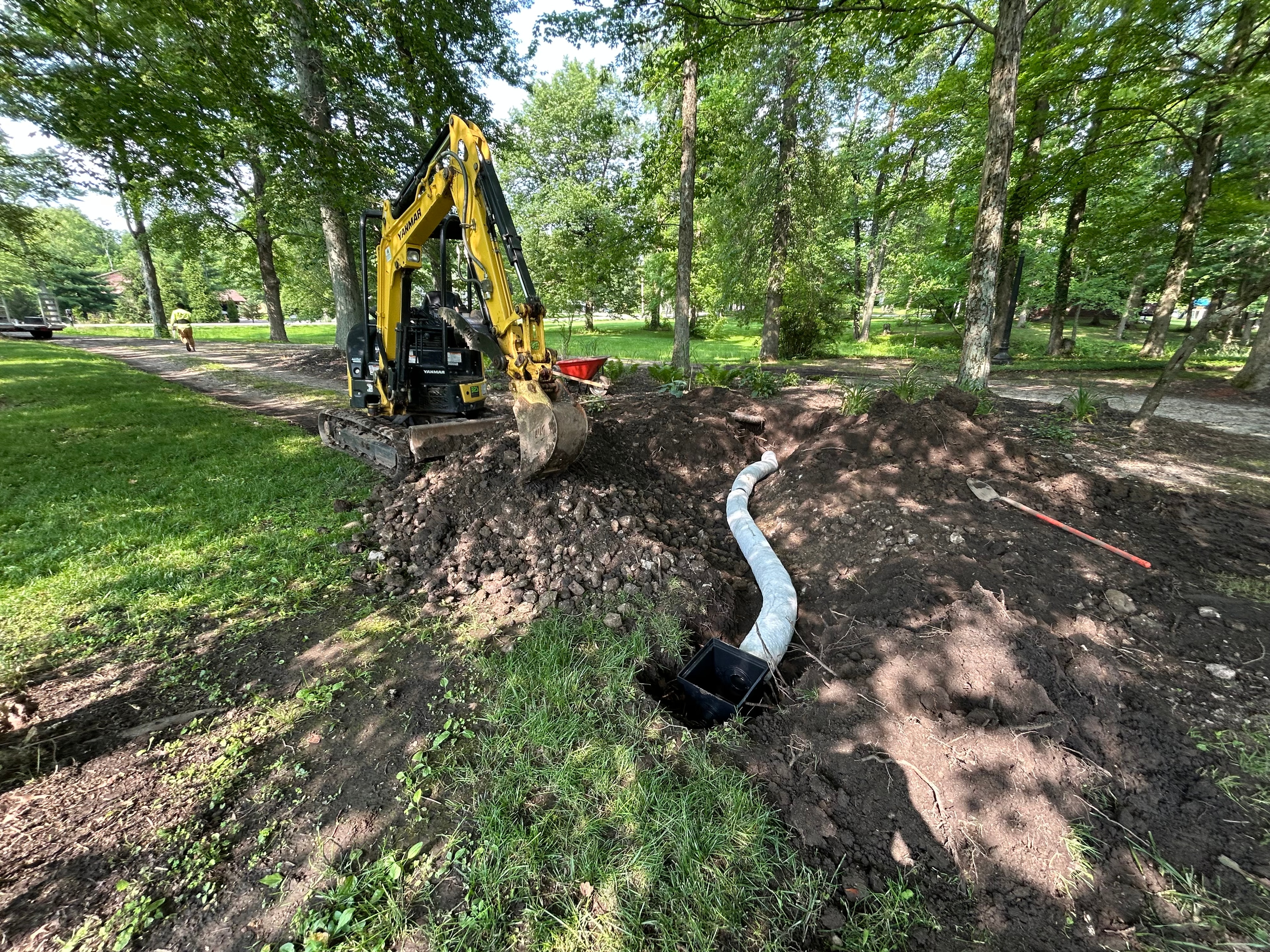 Residential landscape drainage system