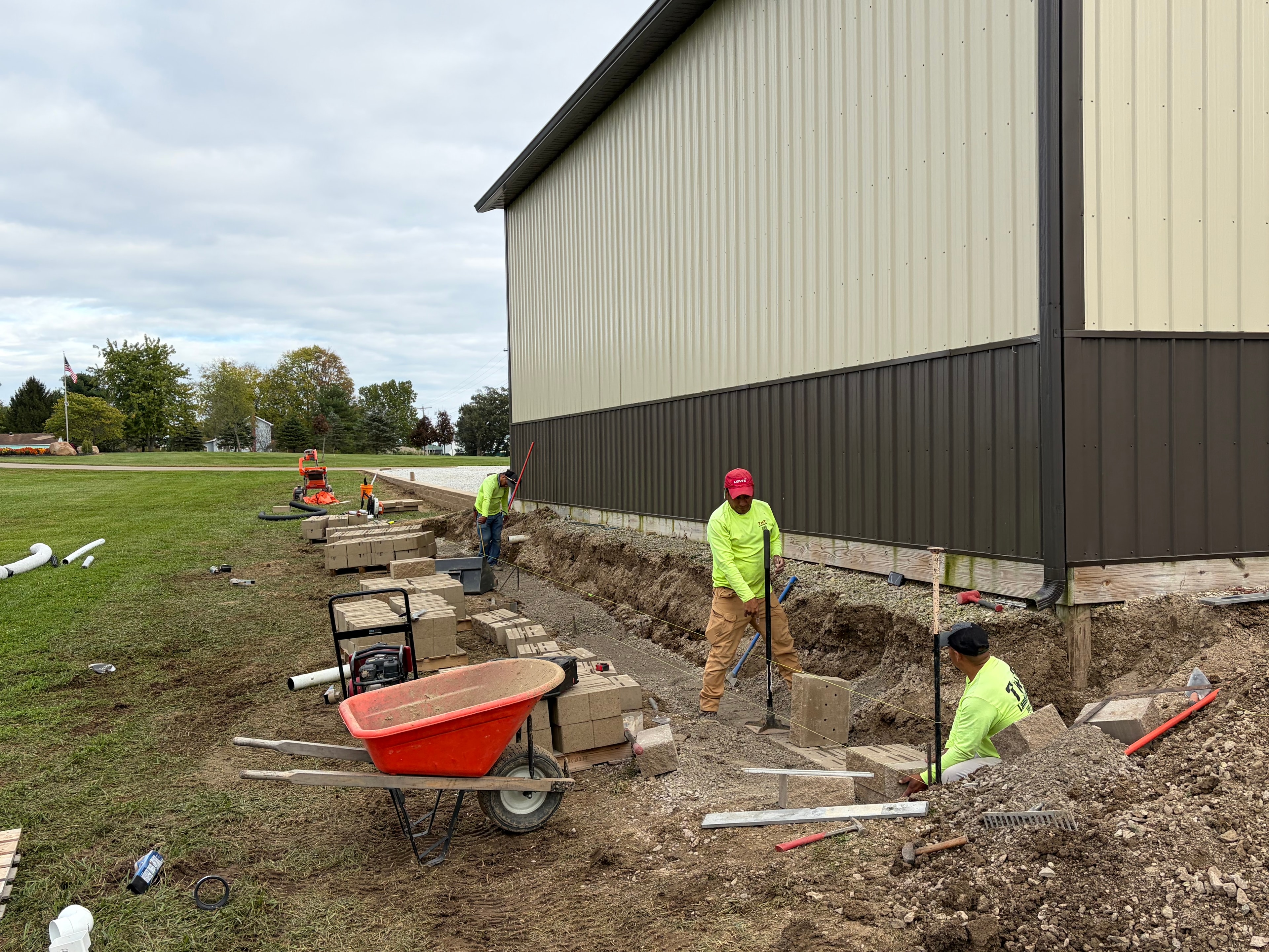 Residential landscape grading and site preparation